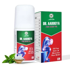 Aarogya India Pain Relief Roll On 50ml for Muscles & Joints – Ayurvedic Fast Absorbing Formula for Back, Knee & Neck Pain Relief