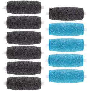 7 Pack Replacement Roller Heads Compatible with Amope Pedi Perfect – 4 Extra Coarse & 3 Regular Coarse Refills for Electronic Foot File