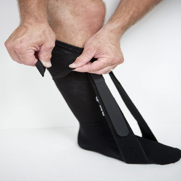 StabilityAce Night Sock for Plantar Fasciitis & Achilles Tendonitis – Adjustable Calf Support Sleeve (16–21 inch) for Pain Relief & Recovery - Image 3