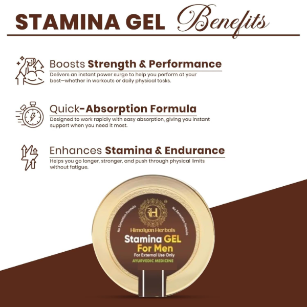 Himalyan Herbal Strength & Stamina Fast-Acting Long-Lasting Premium Gel for Men (25g) – No Sensation Formula for Enhanced Performance & Endurance