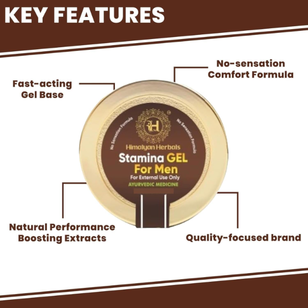 Himalyan Herbal Strength & Stamina Fast-Acting Long-Lasting Premium Gel for Men (25g) – No Sensation Formula for Enhanced Performance & Endurance - Image 3