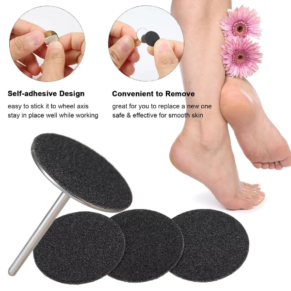 50pcs Replacement Sandpaper Discs for Electric Foot File – Pedicure Callus Remover Pads with Wheel Axis for Dead & Dry Skin (Men & Women) - Image 3