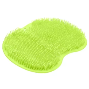 1PC Shower Foot Scrubber Mat Back Washer Back Exfoliating Bath Wash Pad Wall Mounted Slip Suction Cups Foot Scrubber for Use in Shower Cups Foot Cleaner for Men and Women (green)