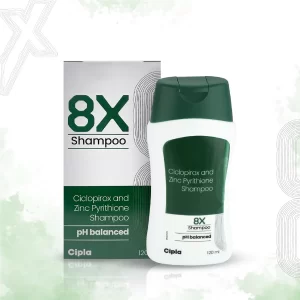 8 x 120g Shampoo with Ciclopirox & Zinc Pyrithione – Anti-Dandruff & Scalp Care Formula