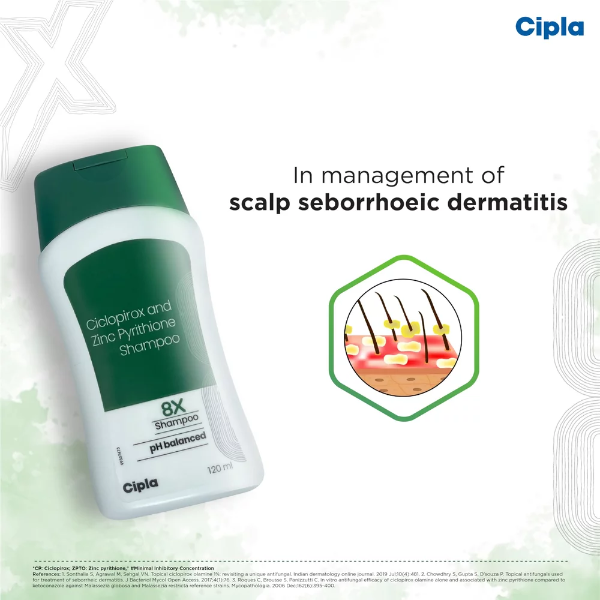 8 x 120g Shampoo with Ciclopirox & Zinc Pyrithione – Anti-Dandruff & Scalp Care Formula - Image 3