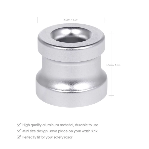 1Pc Mans Shaving Razor Stand Holder Aluminum Alloy Safety Razor Base Shaving Razor Accessory - Image 2