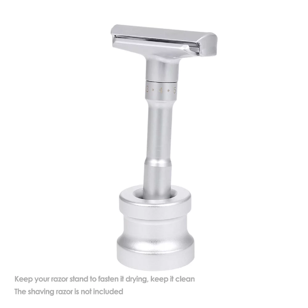 1Pc Mans Shaving Razor Stand Holder Aluminum Alloy Safety Razor Base Shaving Razor Accessory - Image 3