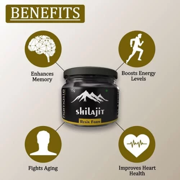 100% pure Shilajit resin with Highly Purified Original shilajit Extract Helps in Stamina, Immunity, Power, Stress Relief, Sleeping, strength, and Performance patterns for Men and women 15g - Image 2