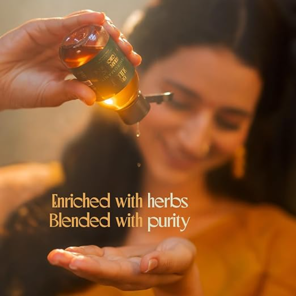 Shiromani Therapeutic Hair Oil (100ml) | Ayurvedic Bhringraj & Amla for Hair Growth & Fall Control | Cold-Pressed Scalp Nourishment & Anti-Dandruff Oil - Image 4