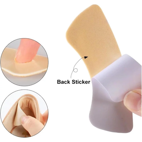 20Pcs Shoe Bite Protector for Woman, Heel Pads for Pain Relief, Double-Layer Non-Marking Self-Adhesive, 10 Pairs (Black+Pale Apricot), Premium Comfort & Protection for High Heels, Flats, and Dress Shoes - Image 4