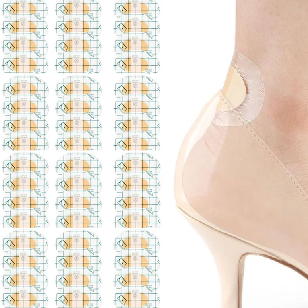 60 PCS Invisible Shoe Bite Protectors – Self-Adhesive Waterproof Heel Pads for Men & Women, Anti-Friction Blister Prevention Foot Care Stickers