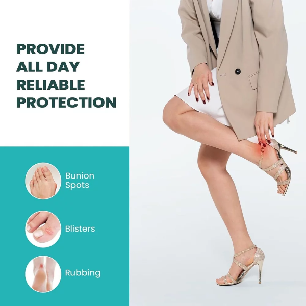 60 PCS Invisible Shoe Bite Protectors – Self-Adhesive Waterproof Heel Pads for Men & Women, Anti-Friction Blister Prevention Foot Care Stickers - Image 3