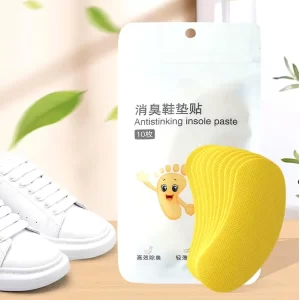 9UP Lemon Scented Shoe Deodorant Pads (50 pcs) – Antibacterial Shoe Odor Remover Patches, Fresh & Long-Lasting Shoe Deodorizer