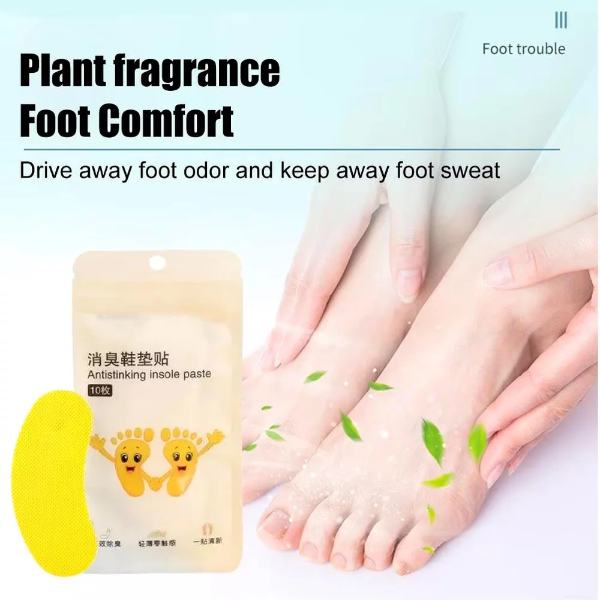 9UP Lemon Scented Shoe Deodorant Pads (50 pcs) – Antibacterial Shoe Odor Remover Patches, Fresh & Long-Lasting Shoe Deodorizer - Image 2