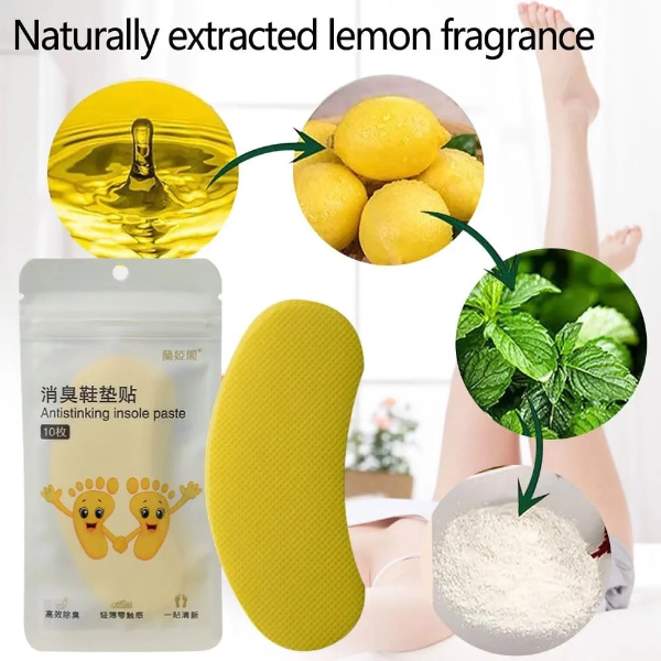9UP Lemon Scented Shoe Deodorant Pads (50 pcs) – Antibacterial Shoe Odor Remover Patches, Fresh & Long-Lasting Shoe Deodorizer - Image 4