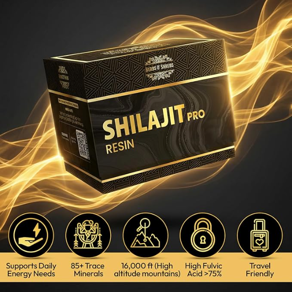 Herbs O' Shrubs Shilajit Pro Snap Sachets - 60 Sachets (Pack of 2) | Pure Ayurvedic Resin for Energy, Strength & Stamina | Rich in Fulvic Acid - Image 4