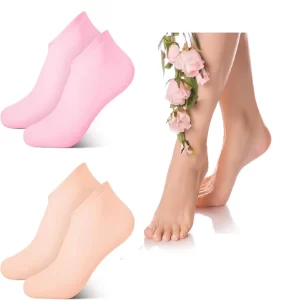 1-Pair Silicone Moisturizing Socks, Soft SiliconeE SockS for Cracked Feet Women and Men Foot Moisturiser Socks Foot Spa Pedicure Silicone Gel Socks for Cracked Feet Dry Skins Calluses