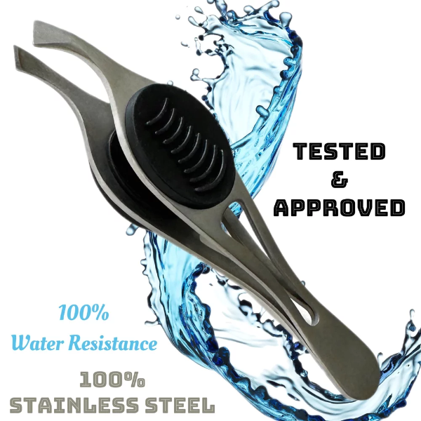 1 ALAZCO Professional Comfort Hold Soft Grip Non-Slip Rust Proof Stainless Steel Slanted Tip Eyebrow Tweezers Facial Hair Removal Ingrown Brows Slant Tweezer Women Men - Image 2