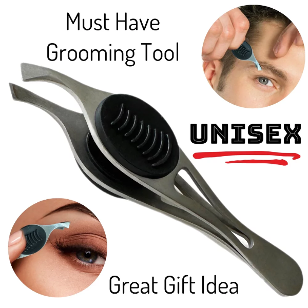 1 ALAZCO Professional Comfort Hold Soft Grip Non-Slip Rust Proof Stainless Steel Slanted Tip Eyebrow Tweezers Facial Hair Removal Ingrown Brows Slant Tweezer Women Men - Image 4