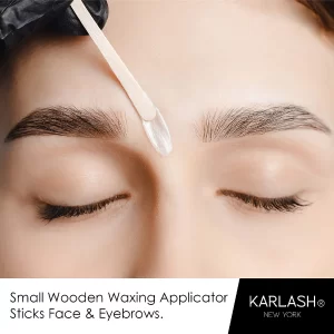 100 Pieces Small Wax Sticks Wood Spatulas Applicator Craft Sticks for Body Hair Eyebrow Lip Nose Removal Slanted/Round (Pack of 100)