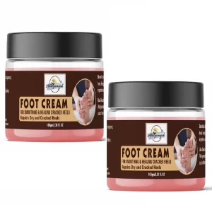 ABHIGAMYAH Foot Care Cream for Rough, Dry & Cracked Heels – Heel Repair & Softening Formula, Healing Foot Cream for Smooth Skin, Pack of 2 (100g Each)