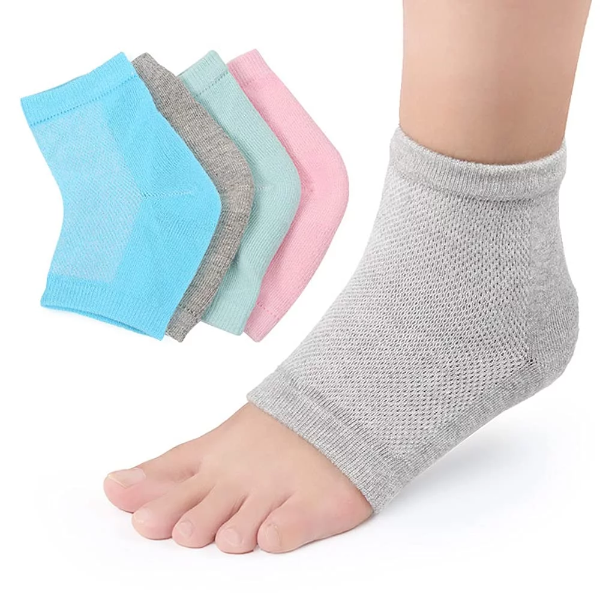 1 Pair Moisturizing Heel Socks Open Toe Socks for Dry Hard Cracked Heels Foot Skin Care s Socks(Black) -Layfoo - Image 3