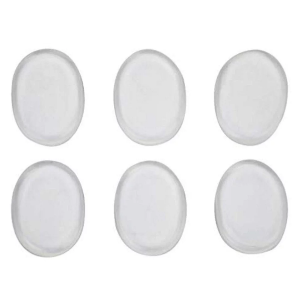 6 Sets (36 PCS) Silicone Transparent Circle Heel Inserts – Gel Heel Grips & Shoe Insoles for Heel Protection, Anti-Slip Comfort & Foot Care (Mini Heel Pads)