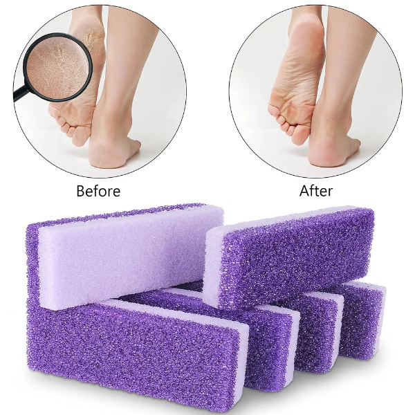 2 in 1 Pumice Stone for Feet,6 Pack Foot Scrubber & Callus Remover, Stone Scrubber for Hard Skin,Foot Pumice,Dead Skin Remover for Feet, Heels, Hands and Body - Image 3