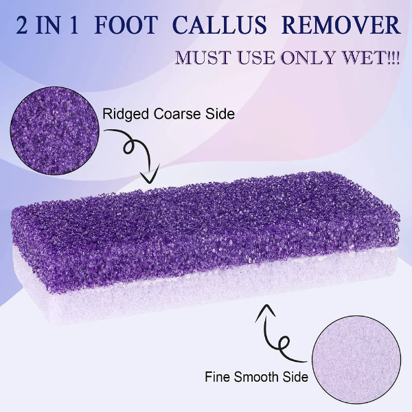 2 in 1 Pumice Stone for Feet,6 Pack Foot Scrubber & Callus Remover, Stone Scrubber for Hard Skin,Foot Pumice,Dead Skin Remover for Feet, Heels, Hands and Body - Image 4