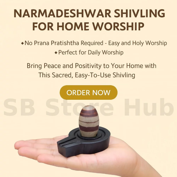 Performing daily Abhishekam on the Original Narmadeshwar Shivling.