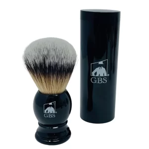 100% Synthetic Purtech Stripey Brush with free Stand -- Our newest Synthetic Fiber Silvertip Softness extra dense