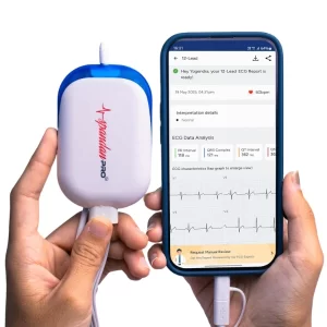 Sunfox Spandan Pro | Portable ECG Machine | Medical Grade 12 Lead ECG Monitor | Pocket ECG for Doctors | Spandan ECG Device for Clinic & Hospital | Multichannel Goldberger ECG System