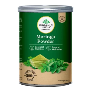 A TATA Product - Organic India Moringa Powder - 100g, Essential Nutrition Superfood, Helps Naturally Boost Energy Levels, Improves Stamina & Vitality, Rich In Vitamins & Minerals