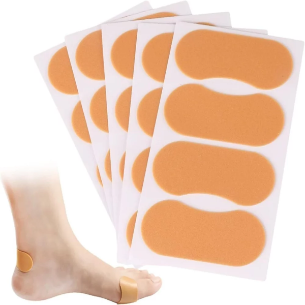 A 16-pack of clear waterproof heel cushion patches.