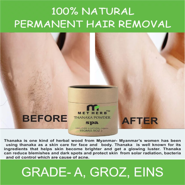 100% Pure & Natural Thanaka Powder for Permanent hair removal - Image 2