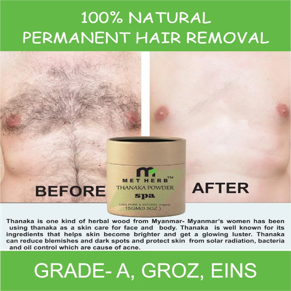 100% Pure & Natural Thanaka Powder for Permanent hair removal - Image 3