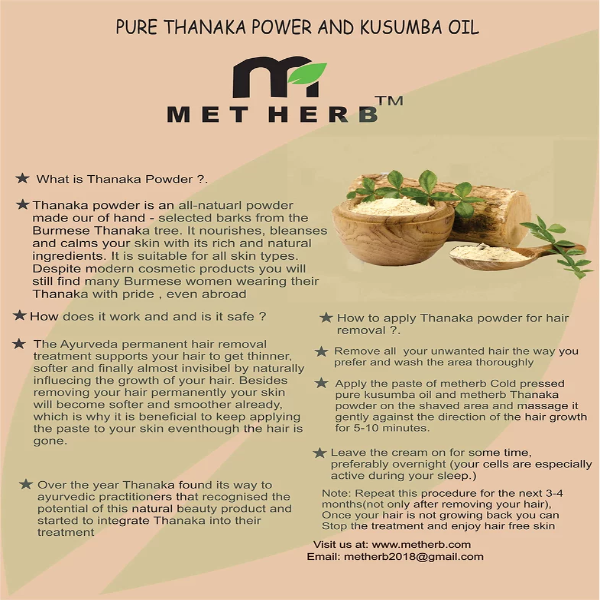 100% Pure & Natural Thanaka Powder for Permanent hair removal - Image 4