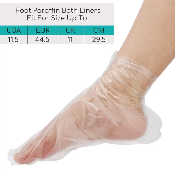 200 Counts Paraffin Bath Liners for Foot, Thermal Foot Liners, Therabath Foot Protectors with 200 Stickers for Snug Closure, Wax Therapy Foot Bags for Paraffin Wax Machine - Image 2