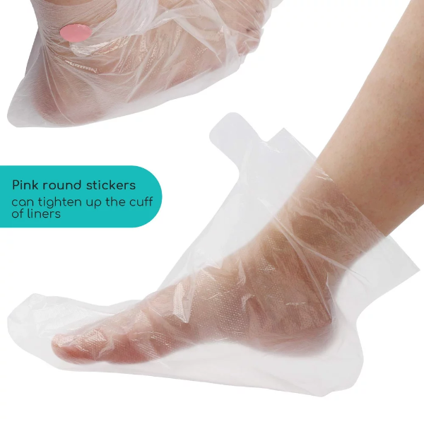 200 Counts Paraffin Bath Liners for Foot, Thermal Foot Liners, Therabath Foot Protectors with 200 Stickers for Snug Closure, Wax Therapy Foot Bags for Paraffin Wax Machine - Image 4