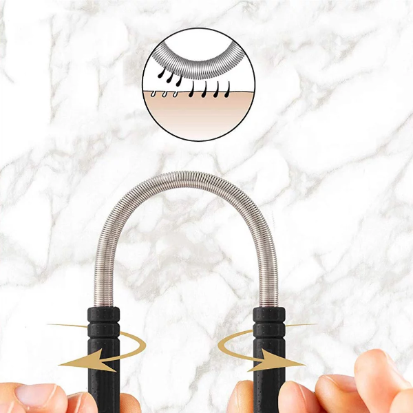 12PCS Facial Hair Remover Portable Hair Remover Spring Threading Tool for Women - Image 3