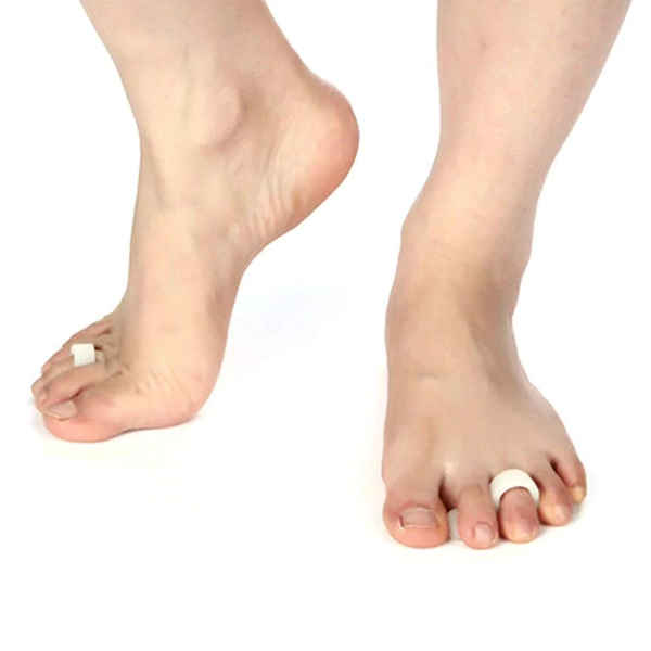 1Pair/2Pcs Gel Hammer Toe Crest Pads - Right and Left Soft Silicone Hammertoe Support Crest Cushion - Corrector and Straightener for Overlapping, Curled, Curved, Crooked, Clubbed Claw and Mallet Toe C - Image 3