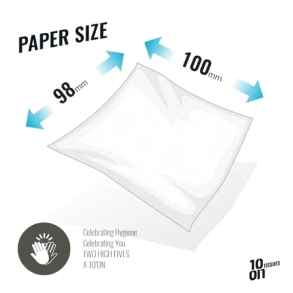10on Lite,2Ply Toilet Paper Tissue Roll - 100% Natural Virgin Cellulose Fiber - Pack of 6 Strong Bathroom Tissue Roll (180 Pulls per Roll x 6 =Total 1080 Pulls) - Image 3