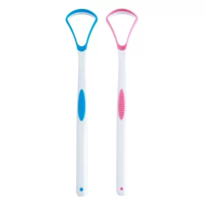 2pcs Tongue Scraper Cleaner Oral Scrapers Cure Bad Breath Tools Oral Cleaners