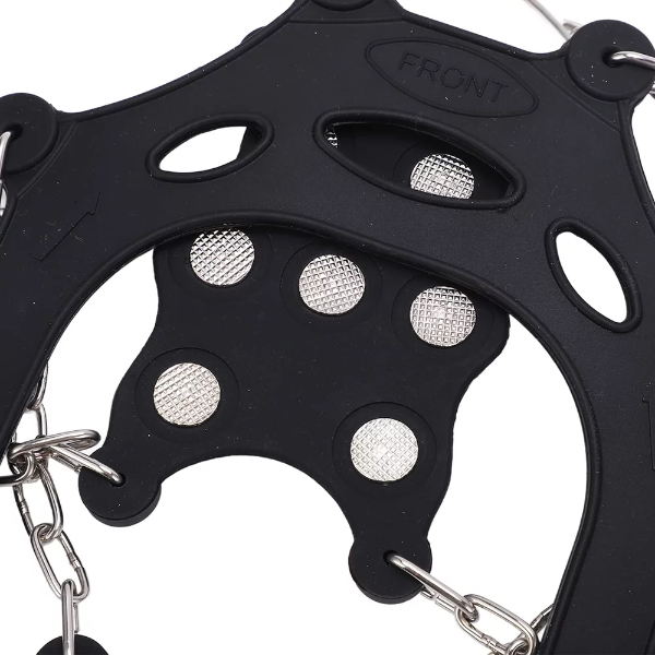 12 Tooth Crampons, Special Bending Technology Stainless Steel Nail Break Resistance Thickened Silicone 12 Tooth Crampons for Skiing for Outdoor(L Code) - Image 3