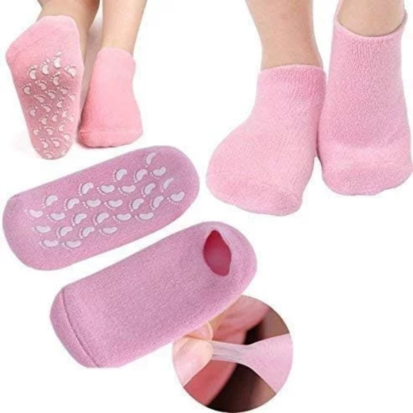 ABE Silicone Moisturizing Gel Socks – Cracked Heel Repair Spa Socks for Dry Feet, Pain Relief & Deep Hydration | Waterproof Gel Heel Treatment Socks for Winter Care & Skin Repair (Unisex)