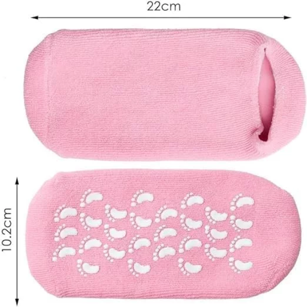 ABE Silicone Moisturizing Gel Socks – Cracked Heel Repair Spa Socks for Dry Feet, Pain Relief & Deep Hydration | Waterproof Gel Heel Treatment Socks for Winter Care & Skin Repair (Unisex) - Image 4