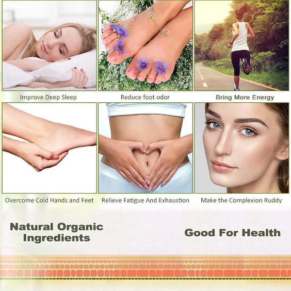 2heet 50pads Cleansing Foot Pads to Remove Toxicants, Sleep Better & Relieve Stress Effective Turmeric & Ginger Foot Pads Organic Foot Patches 50 pads White - Image 4