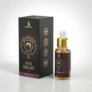 Ved Sanjeevani Nova Shilajit Nabhi Oil for Women infused with Shatavari, Safed Musli, and Jatamansi | Herbal Formula to Boost Strength and Energy for Women (30ml)