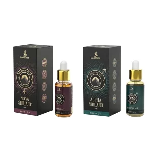 Ved Sanjeevani Shilajit Nabhi Oil DUO Pack for Men and Women infused with Shatavari, Safed Musli, and Jatamansi | Herbal Formula to Boost Strength, Stamina, and Energy | 60ml (Pack of 2)