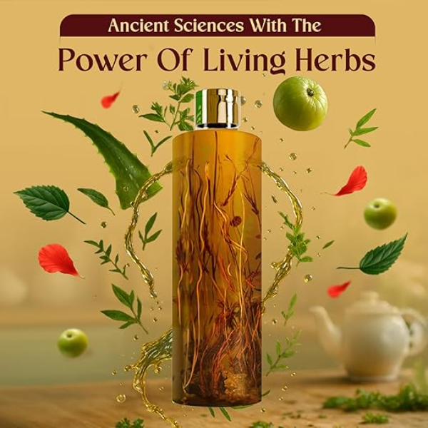Veda Ayurvedic Cold Pressed Hair Oil (500ml) - Mega Value Pack | Infused with Real Jadi Butis for Hair Growth & Hair Fall Control | 100% Natural Root Treatment - Image 2
